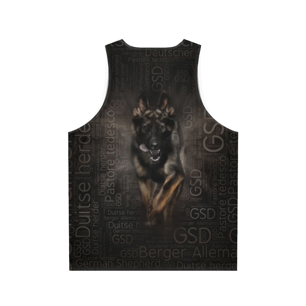 German Shepherd Dog Word Art Tank Top - Back