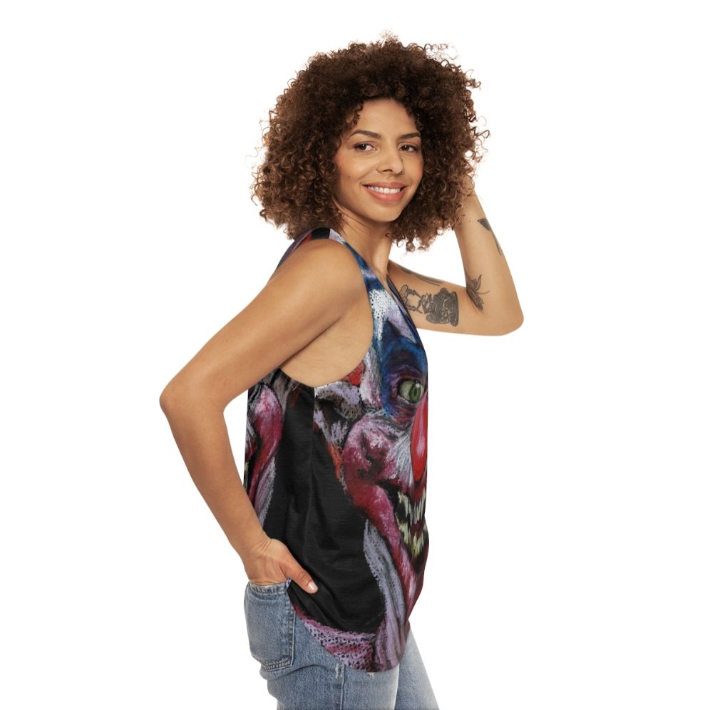 Killer clown horror unisex tank top - women side