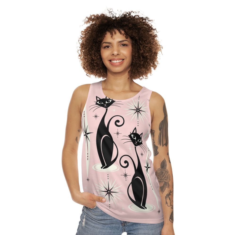 Atomic Meow Unisex Mid-Century Modern Tank Top - women