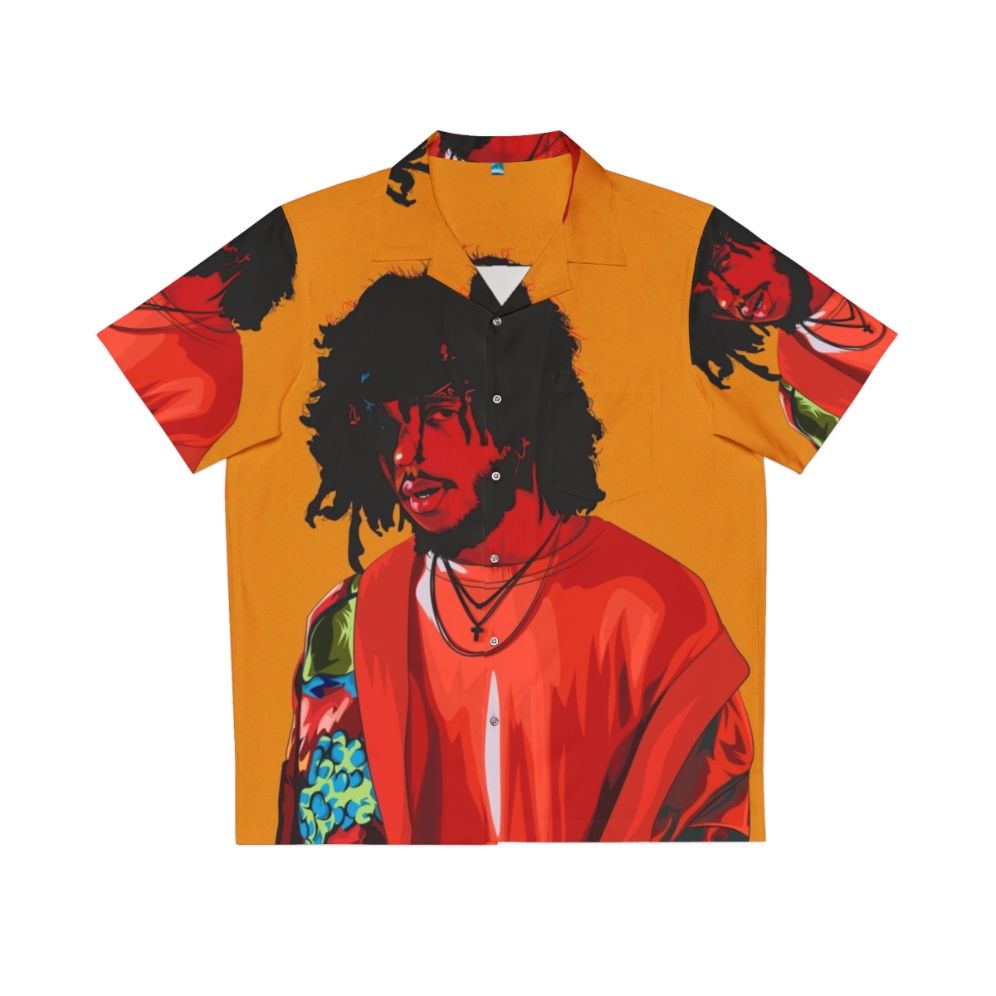 6lack Hawaiian Shirt with Music Illustration