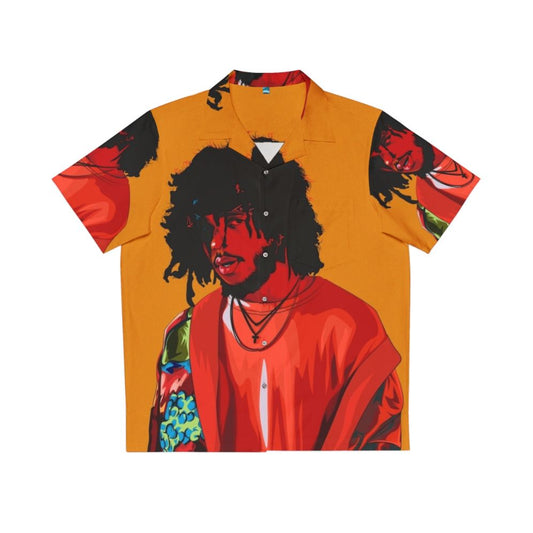 6lack Hawaiian Shirt with Music Illustration