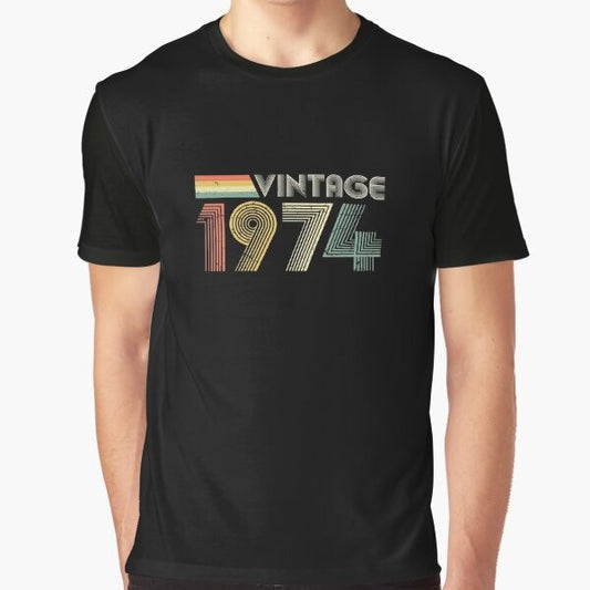 Vintage 1974, 50th Birthday Gift Graphic T-Shirt