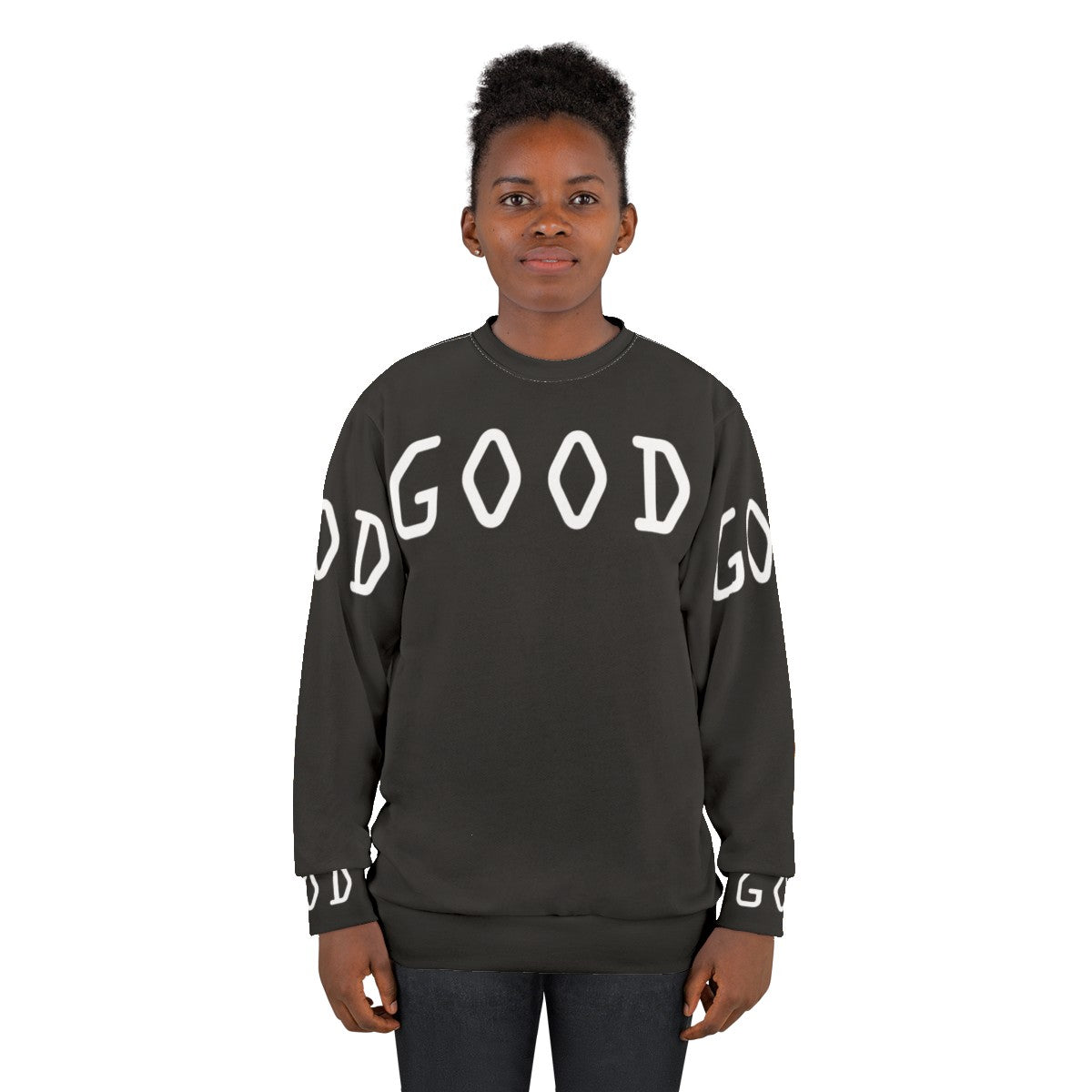 Motivational sweatshirt with inspiring graphics - women