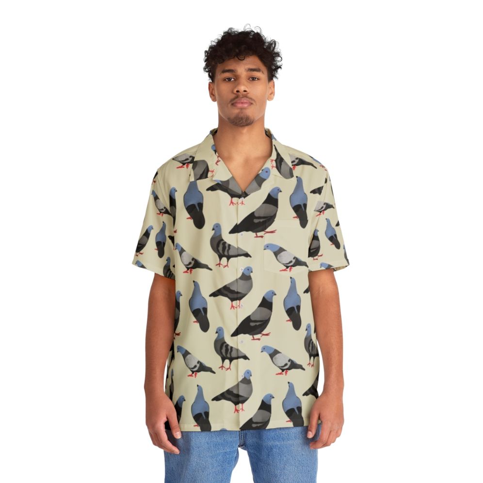 Pigeons Hawaiian Shirt with Vibrant Colorful Pattern - People Front