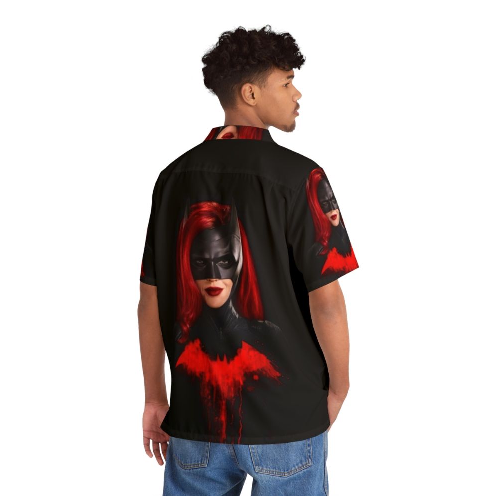 Batwoman Hawaiian Shirt with Superhero Inspired Design - People Back