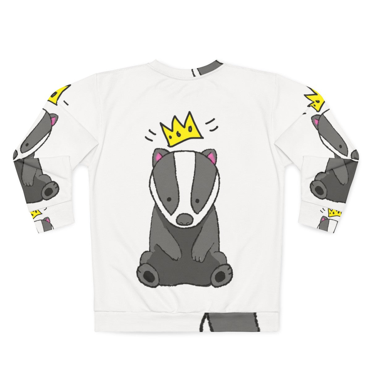 "King of the Badger" Chunt sweatshirt featuring the shapeshifting character from the Hello from the Magic Tavern podcast - Back