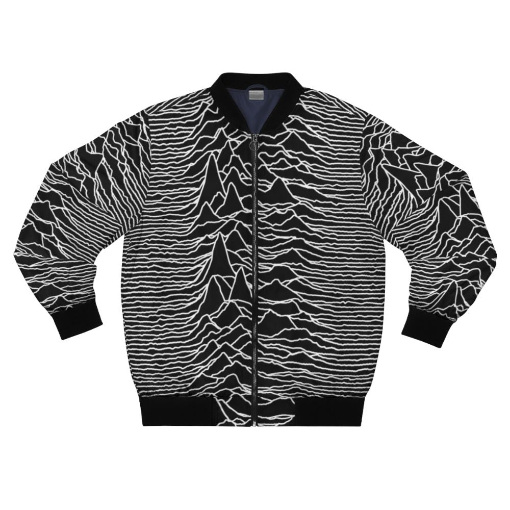 Joy Division "Unknown Pleasures" Abstract Art Bomber Jacket