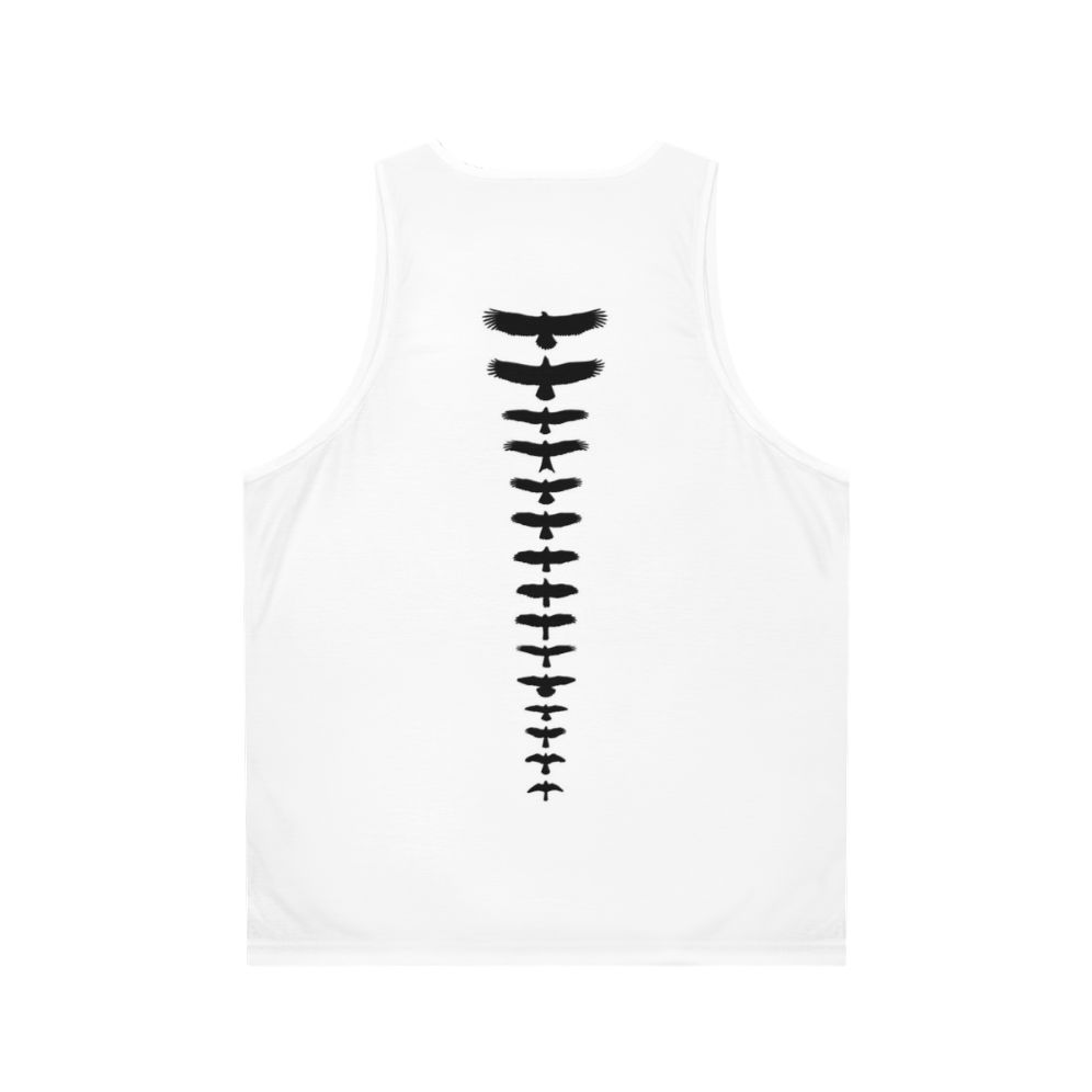 Raptor silhouette black tank top - Back