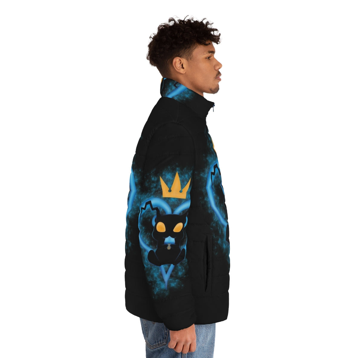 Kingdom Hearts Heartless Ice Cream Puffer Jacket with a kawaii design - men side right