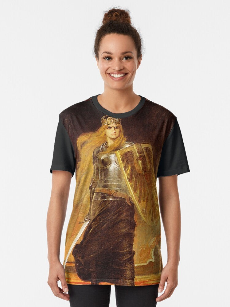 Vintage-style t-shirt featuring the Germania figure and German eagle from 1914 - Women