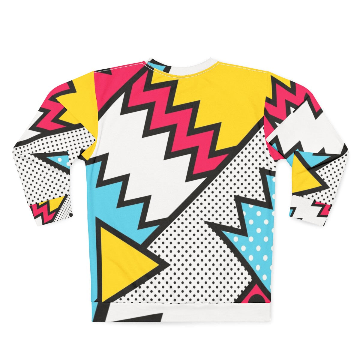 80s memphis pattern graphic sweatshirt - Back