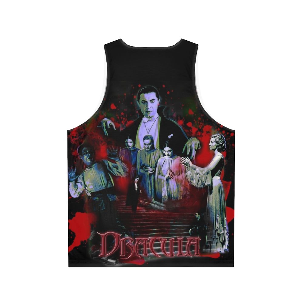 Dracula Unisex Classic Horror Tank Top - Back