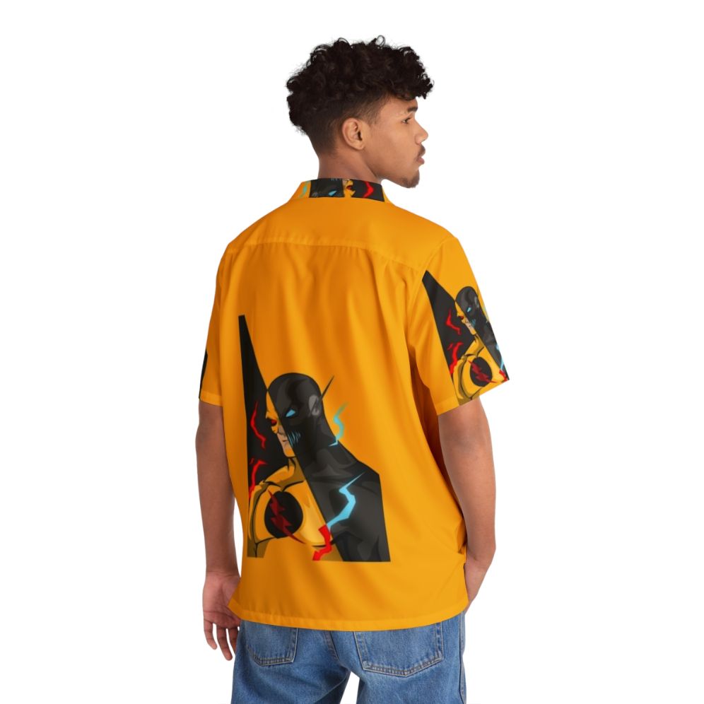 Antiflash Zoom Hawaiian Superhero Shirt - Flat lay