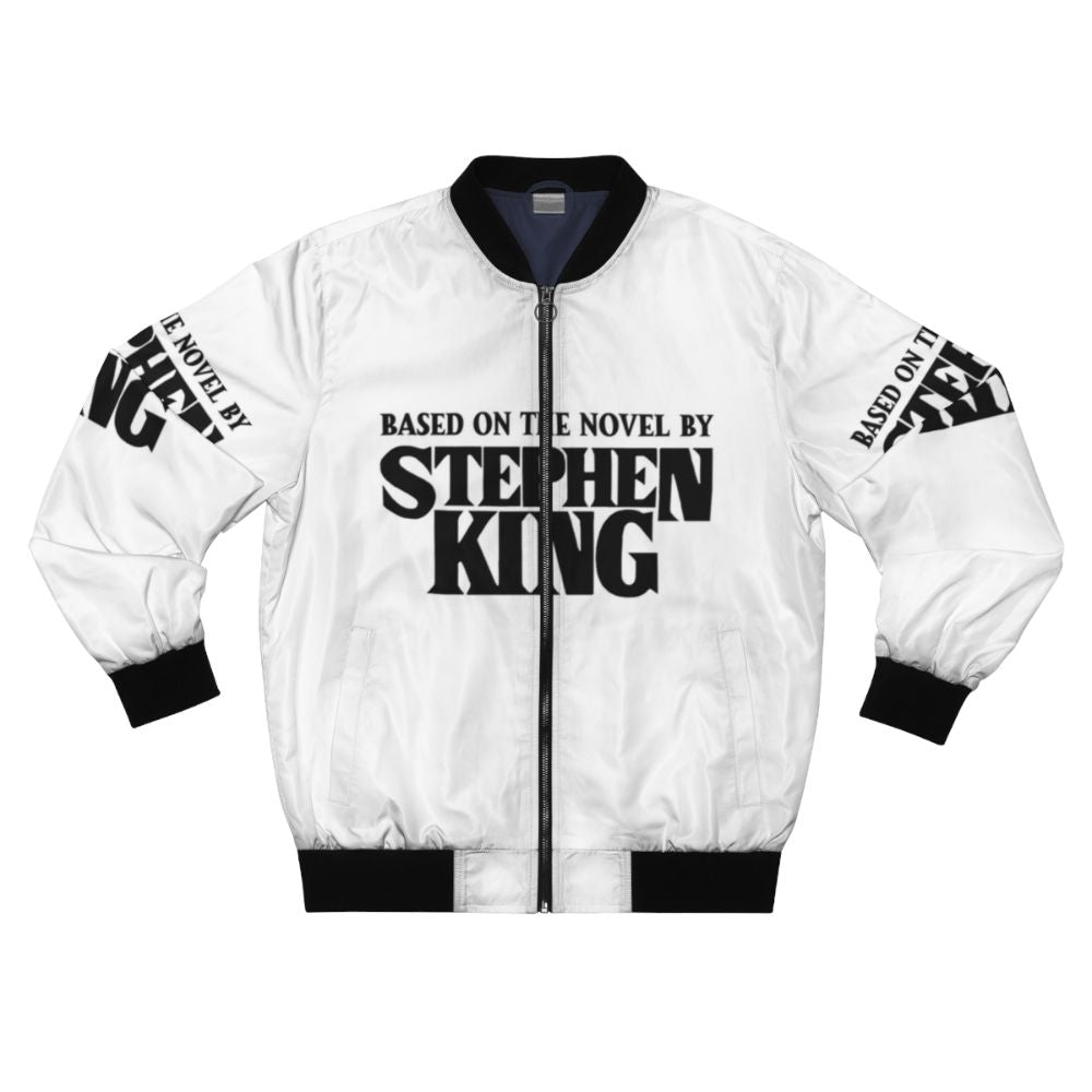 Stephen King inspired bomber jacket featuring horror elements