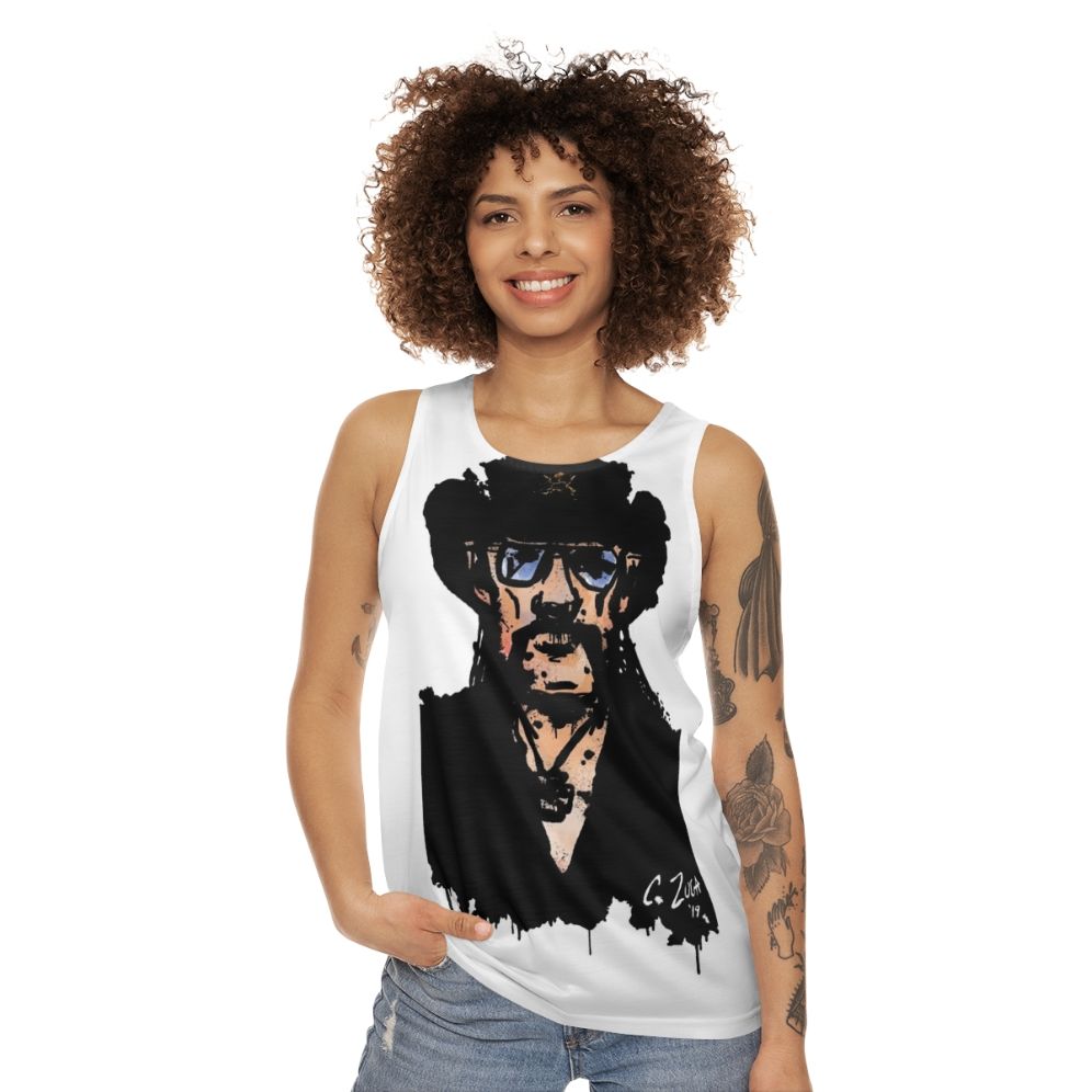 Lemmy Kilminster Motorhead Iconic Musician Portrait Unisex Tank Top - women