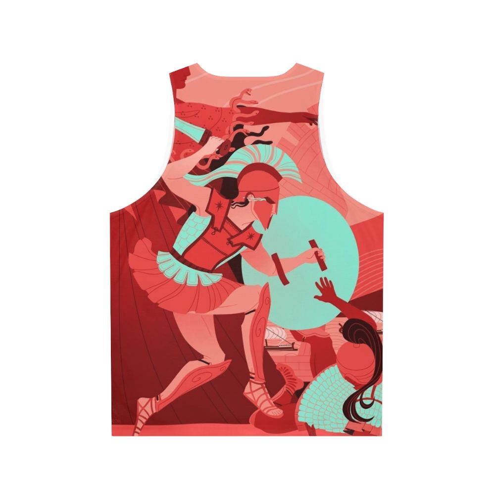 Unisex Iliad Tank Top featuring Greek mythology imagery - Back