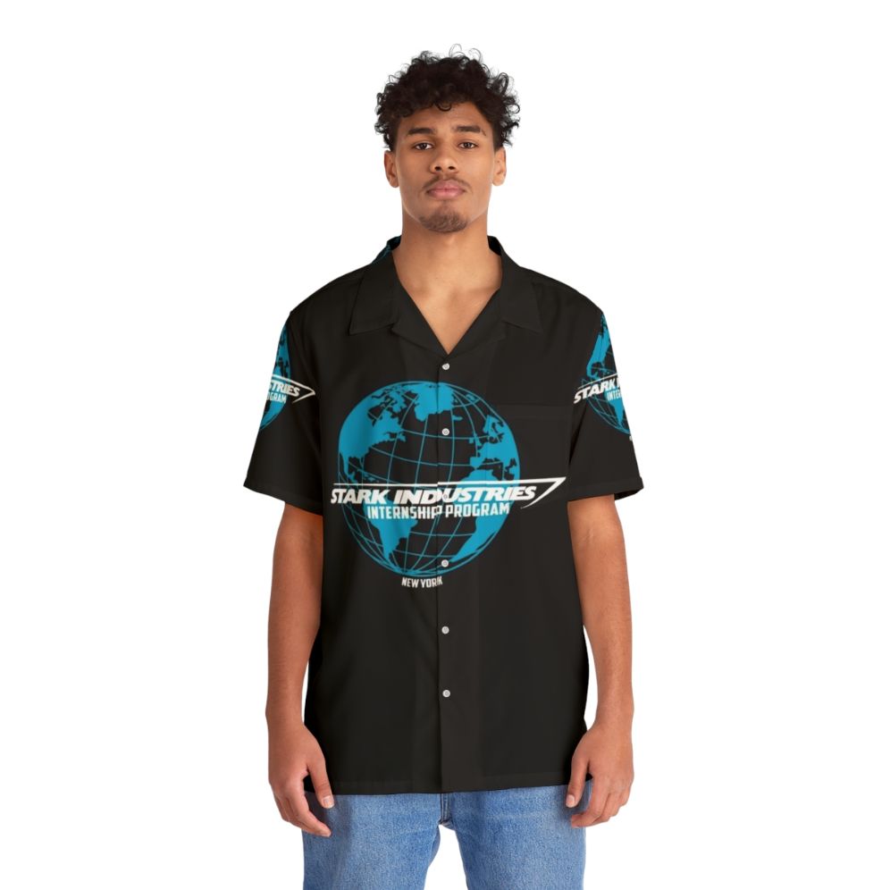 Internship Program Hawaiian Shirt with Spider-Man and Iron Man graphics - People Front