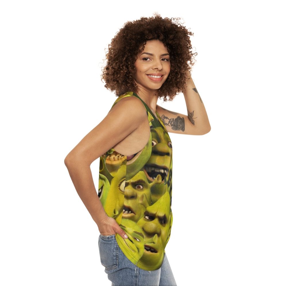 Shrek-inspired unisex tank top - women side