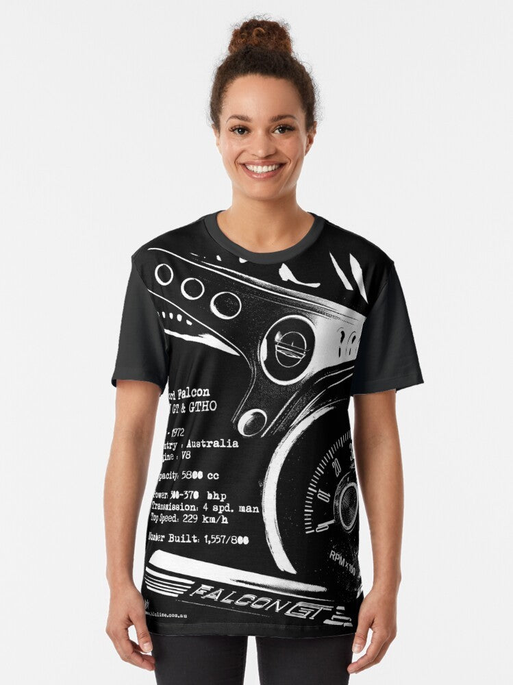 Ford Falcon XY GT & GTHO (Specifications) Graphic T-Shirt - Women