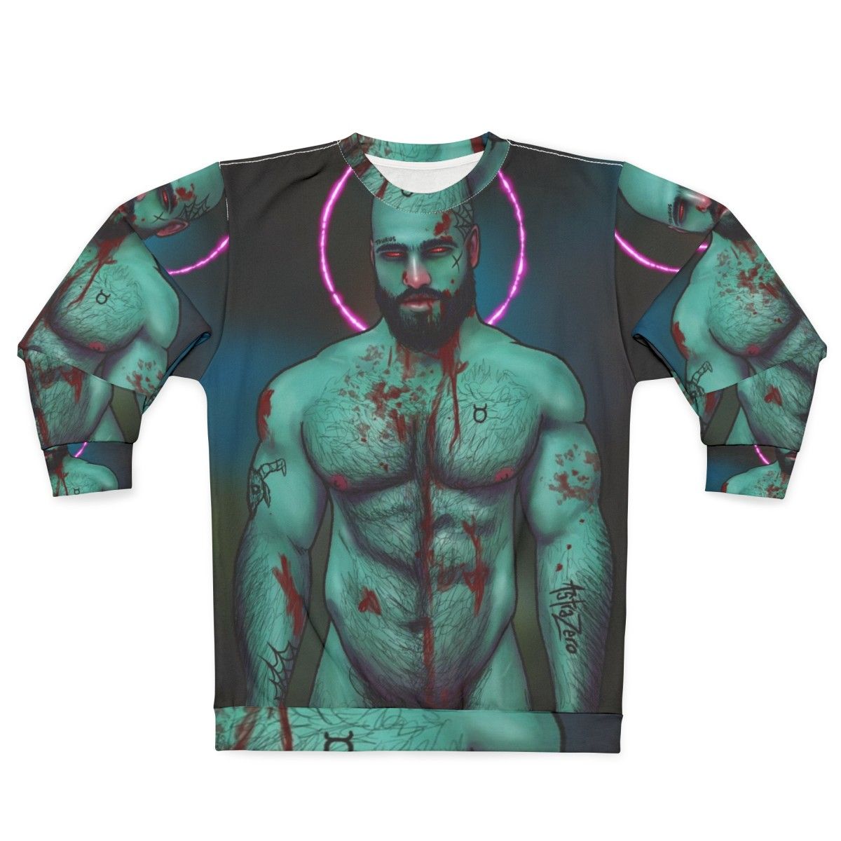 Astra Zero Dark Art LGBTQ Sweatshirt for Muscle Daddies