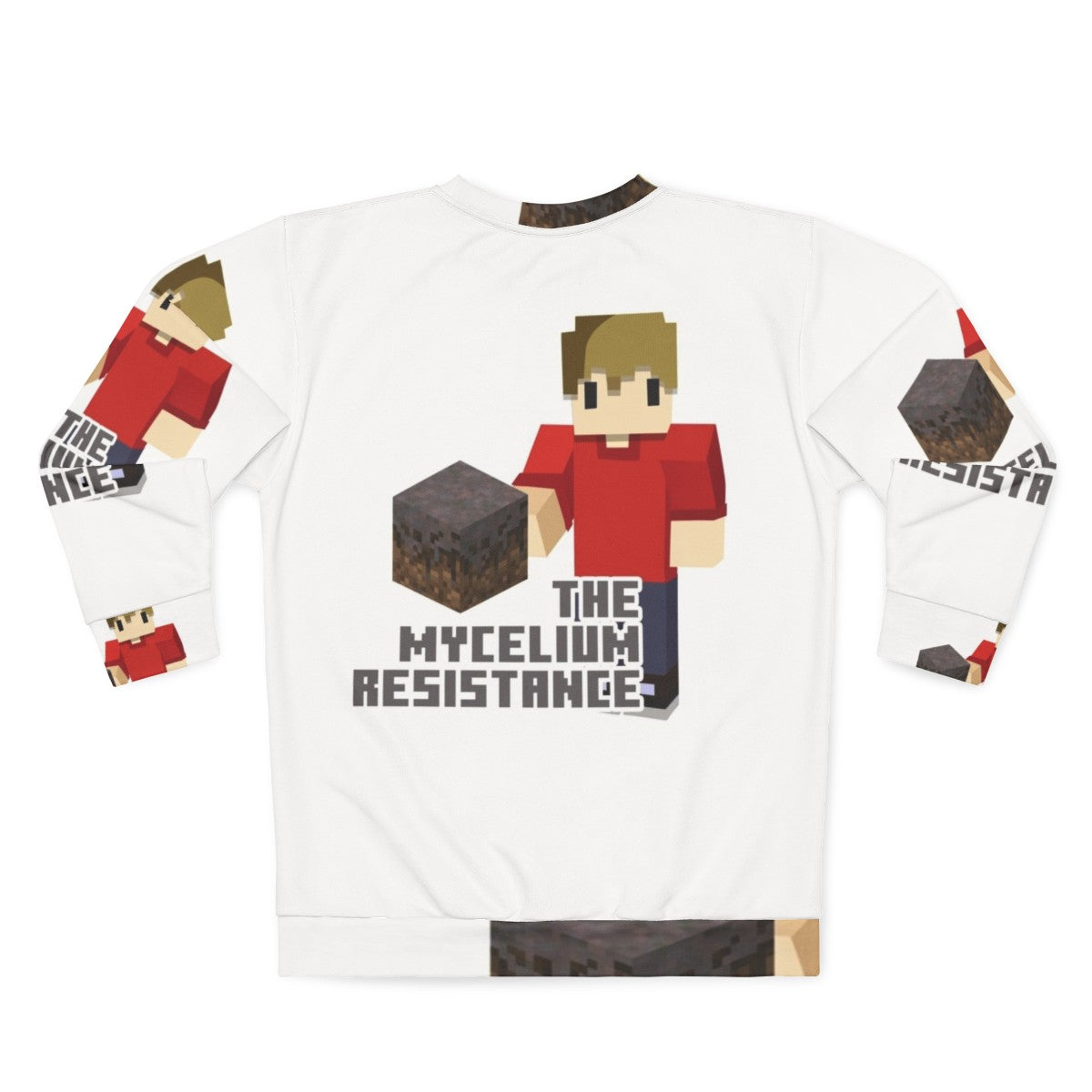 The Mycelium Resistance Sweatshirt featuring Grian's character from Hermitcraft - Back