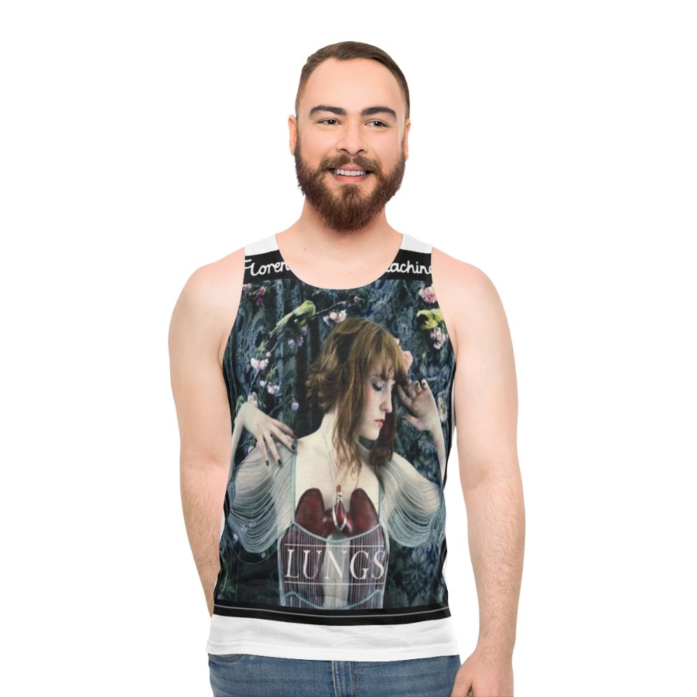 Unisex floral tank top - men