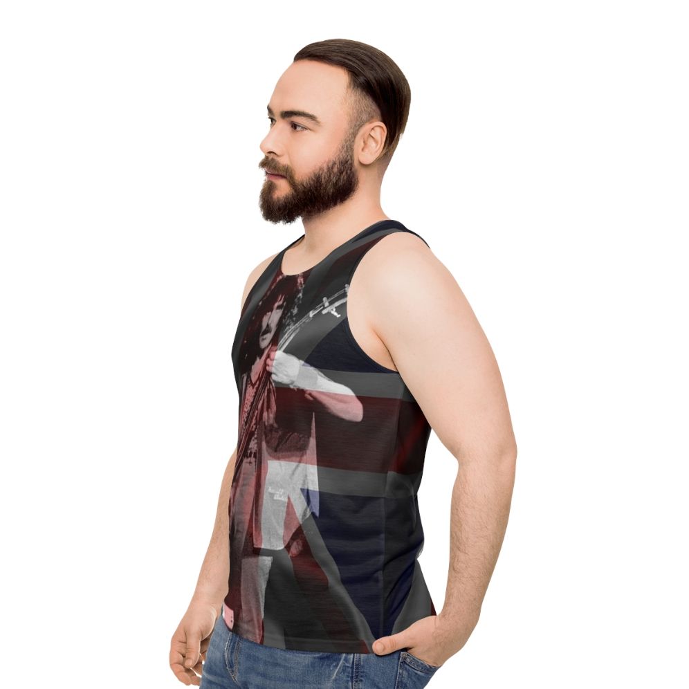 Union Jack Geezer Butler Unisex Tank Top - men side