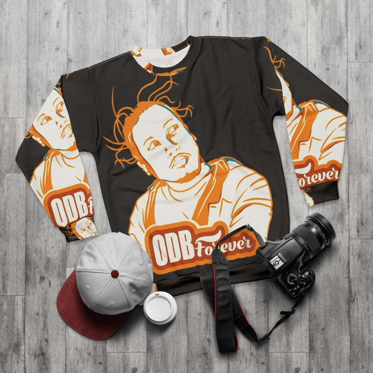 Ol Dirty Bastard Forever ODB Rap Graffiti Sweatshirt - flat lay