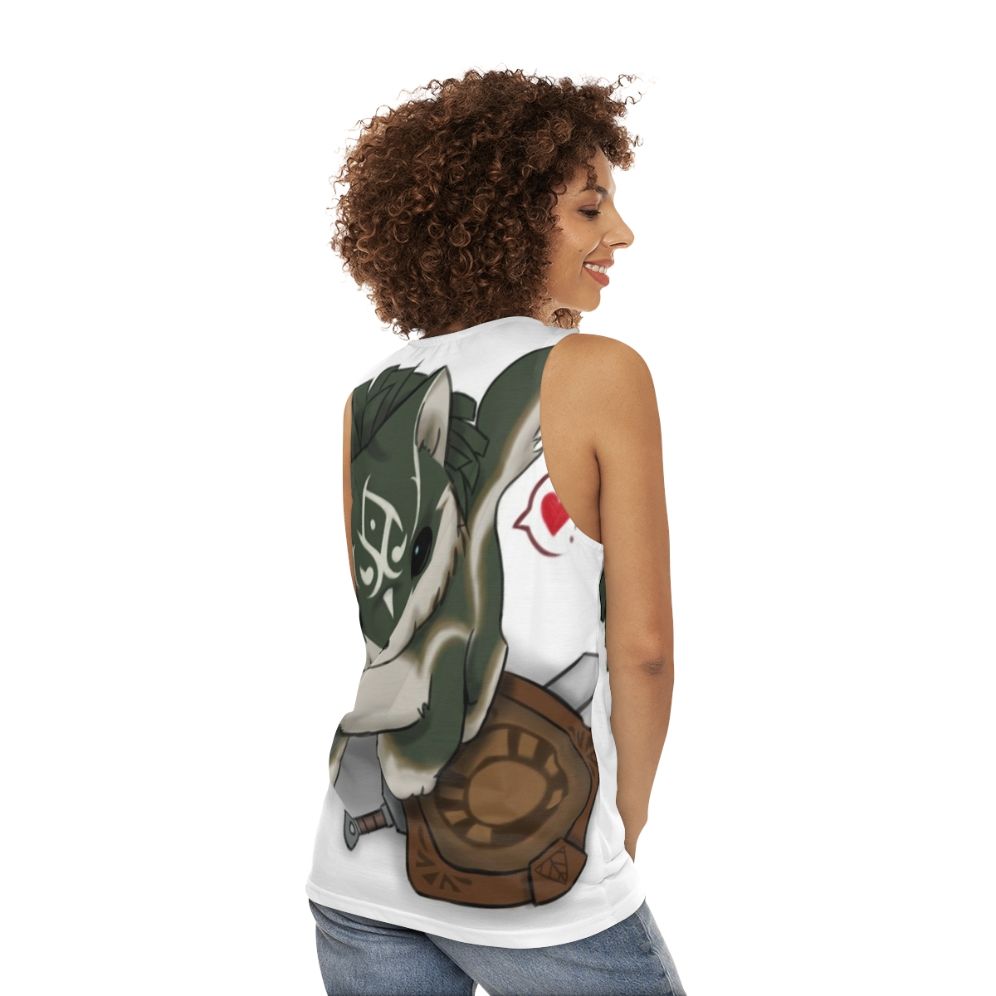 Zelda Wolf Link Unisex Tank Top - women back