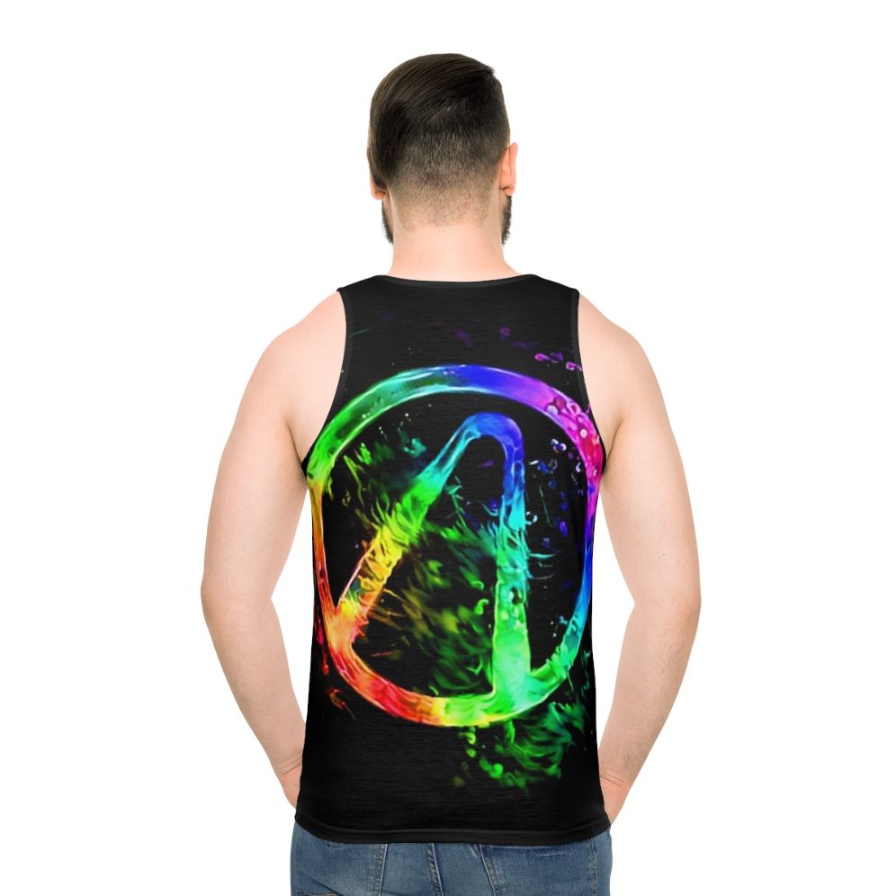 Borderlands Vaulthunter Neon Splash Unisex Tank Top - men back