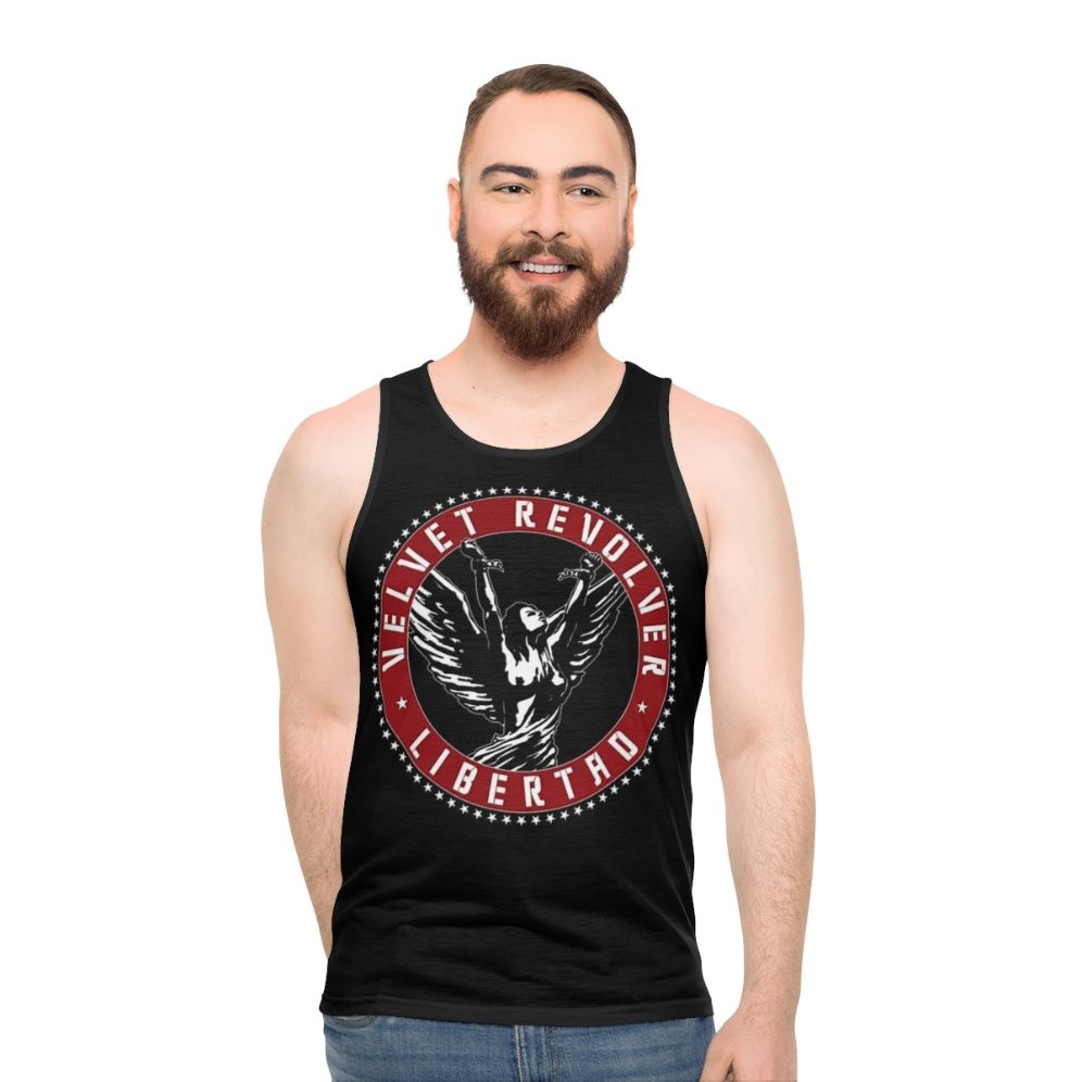 Unisex velvet rock band tank top - men