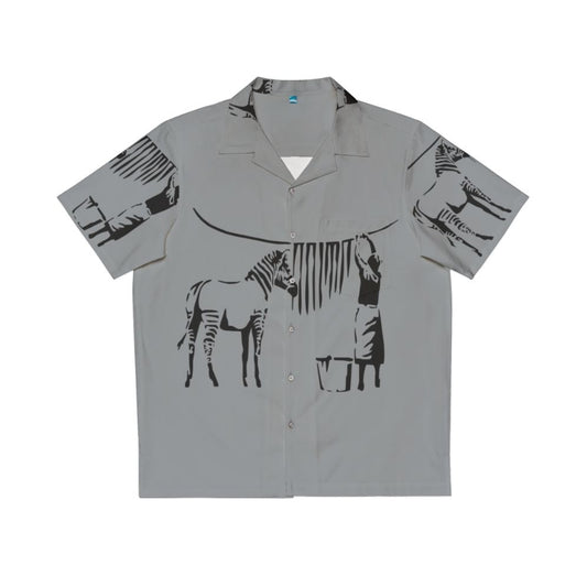 Banksy Zebra Hawaiian Shirt featuring Banksy art