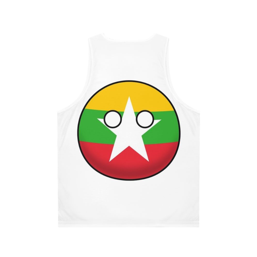 Myanmar Countryball Unisex Tank Top - Back