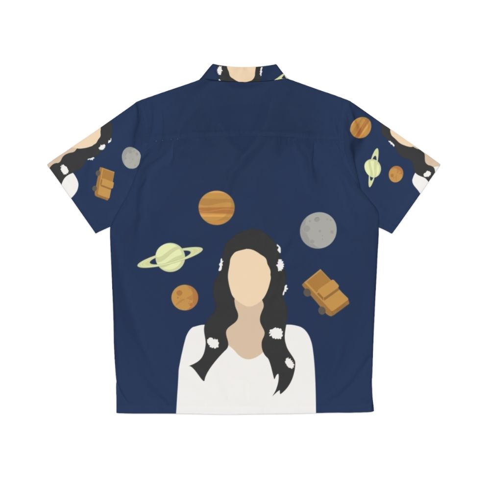 Lana Del Rey Hawaiian Shirt with Galaxy and Space Motif - Back