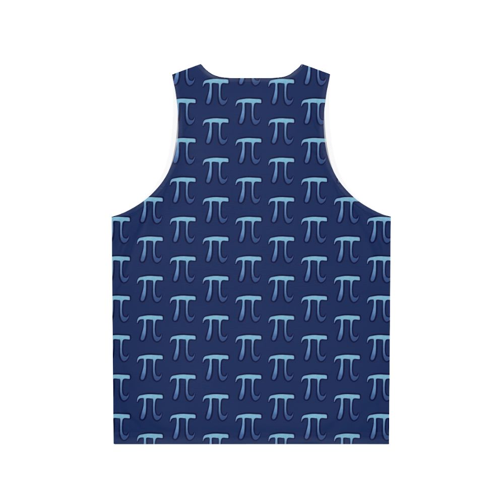 Pi Symbol Unisex Blue Tank Top - Back