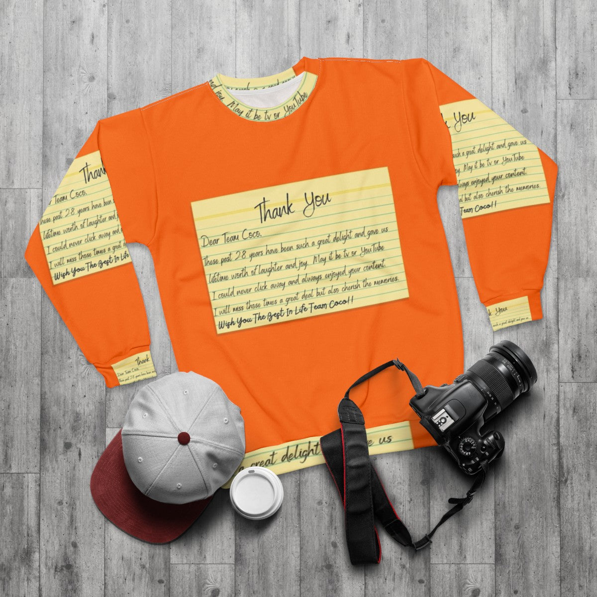 Conan O'Brien 'Thank You Team Coco' Sweatshirt - flat lay