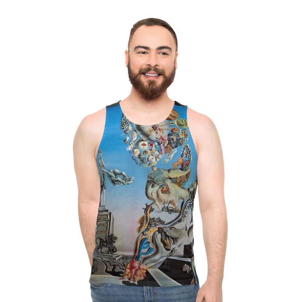 Surreal Salvador Dali-inspired unisex tank top - men