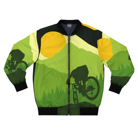 Geometric hexagon pattern bomber jacket for cyclists and outdoor enthusiasts