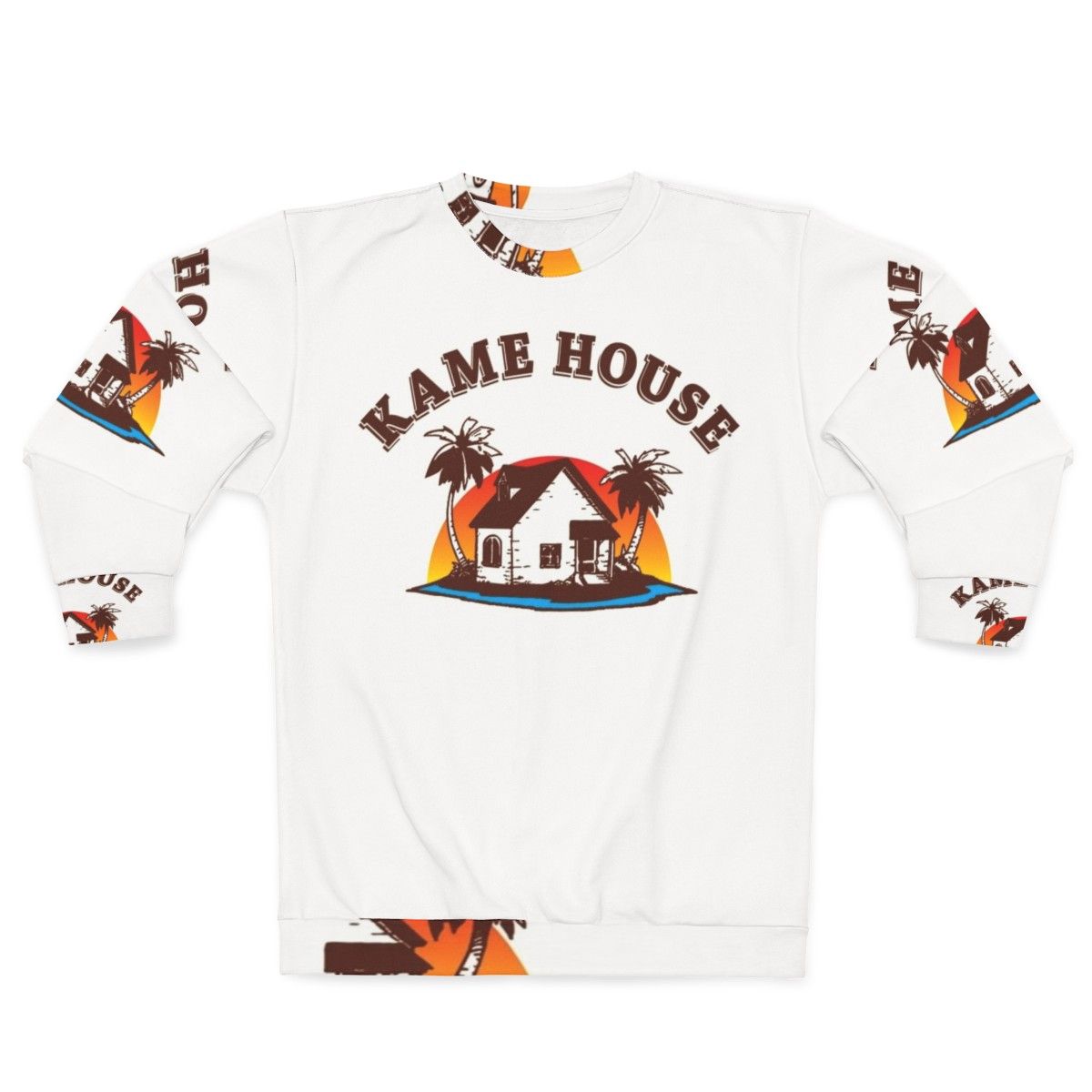 House of Training Movie Sweatshirt with Tropical Palm Tree Design