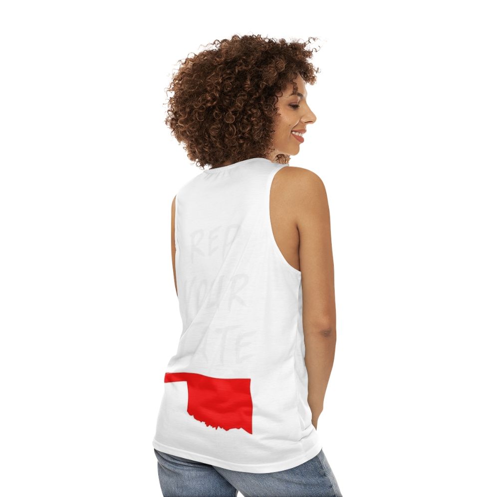 Oklahoma Unisex Tank Top - women back