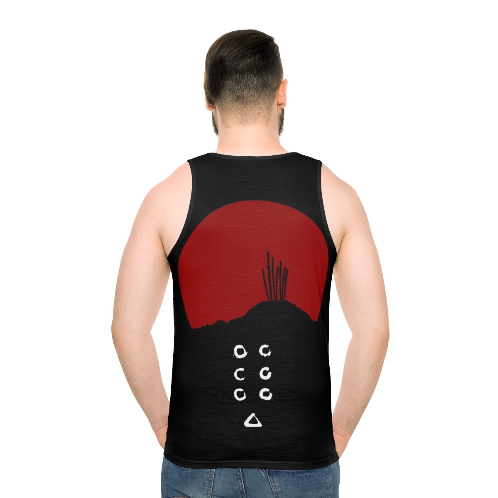 Unisex Samurai-Inspired Tank Top - men back