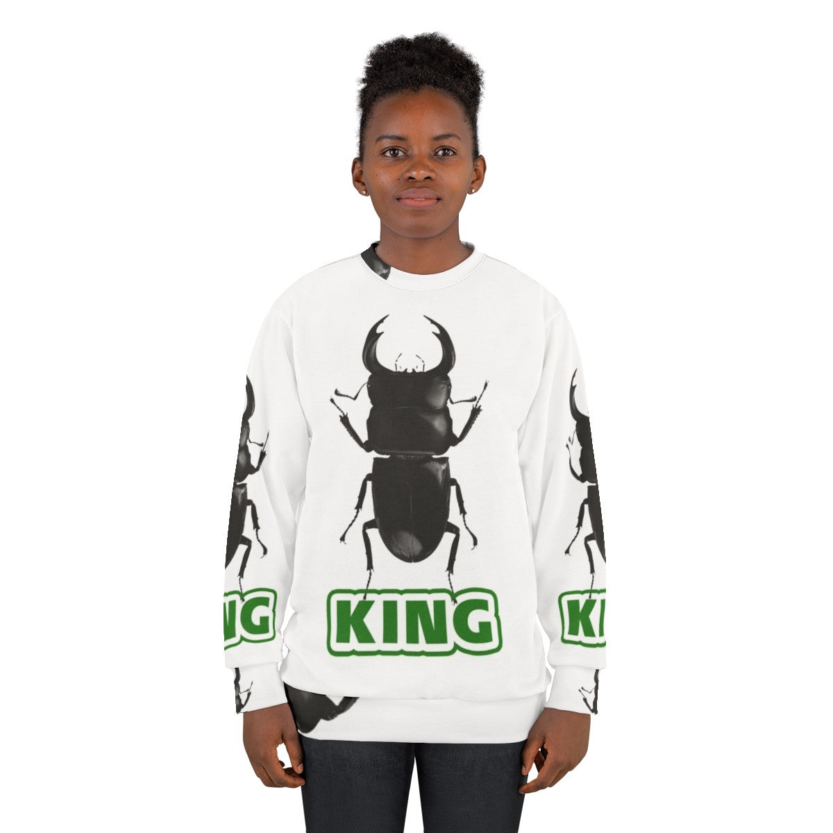 No More Heroes King of Beetles Glittering Black Sweatshirt - women