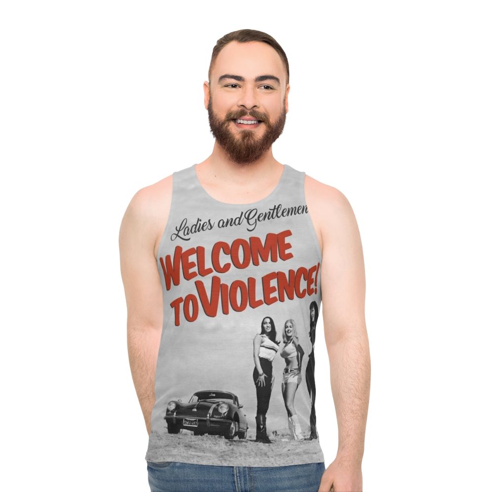 Unisex tank top featuring vintage cult movie graphics - men