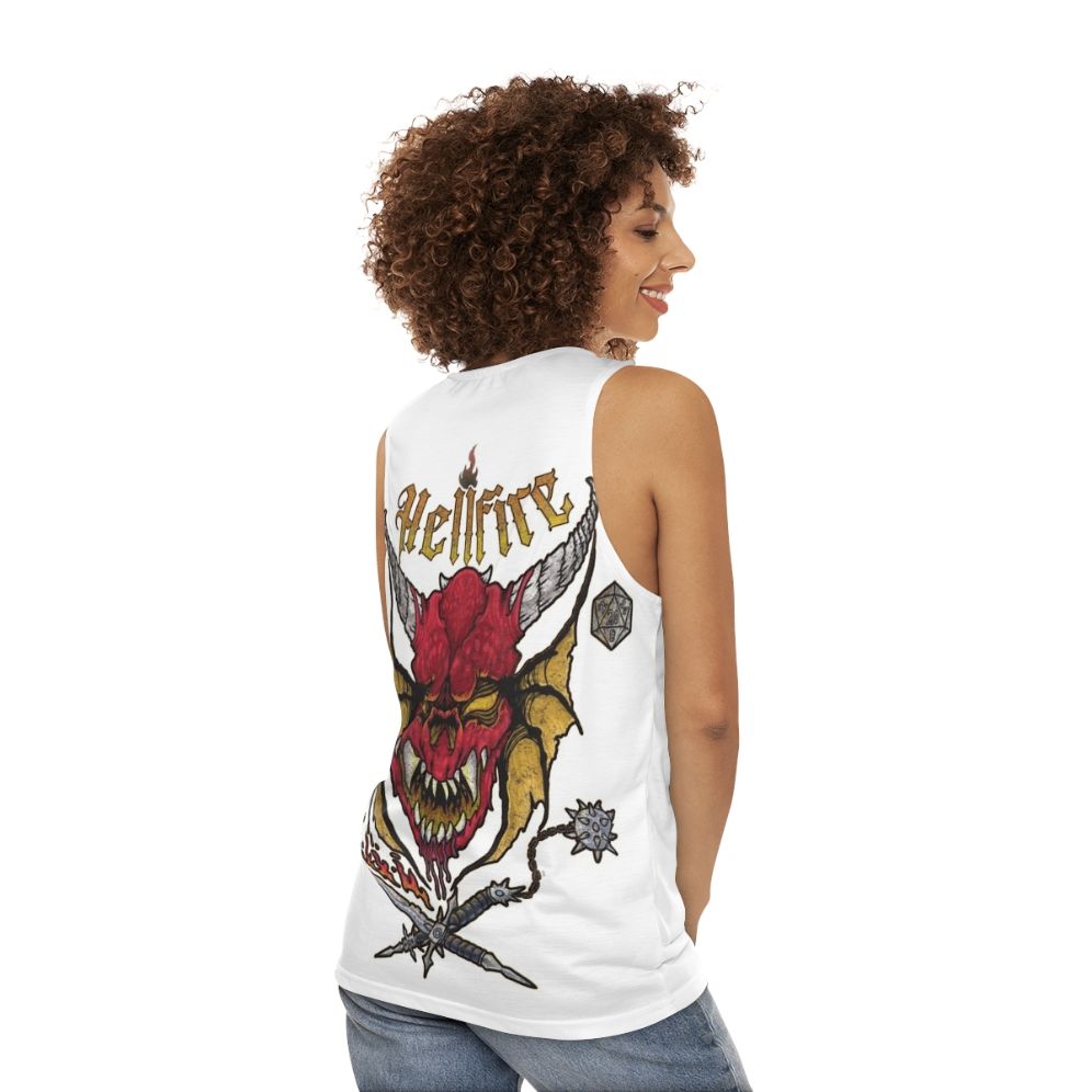 Stranger Things Hellfire Club Unisex Tank Top - women back