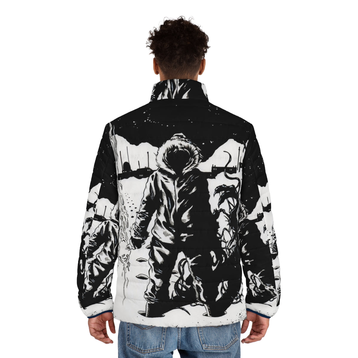 The Thing Puffer Jacket - Horror Inspired Outerwear - men back