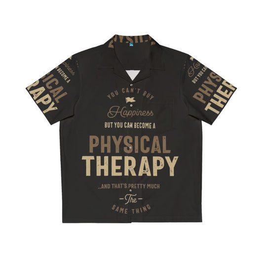 Physical therapy hawaiian shirt with medical typography design