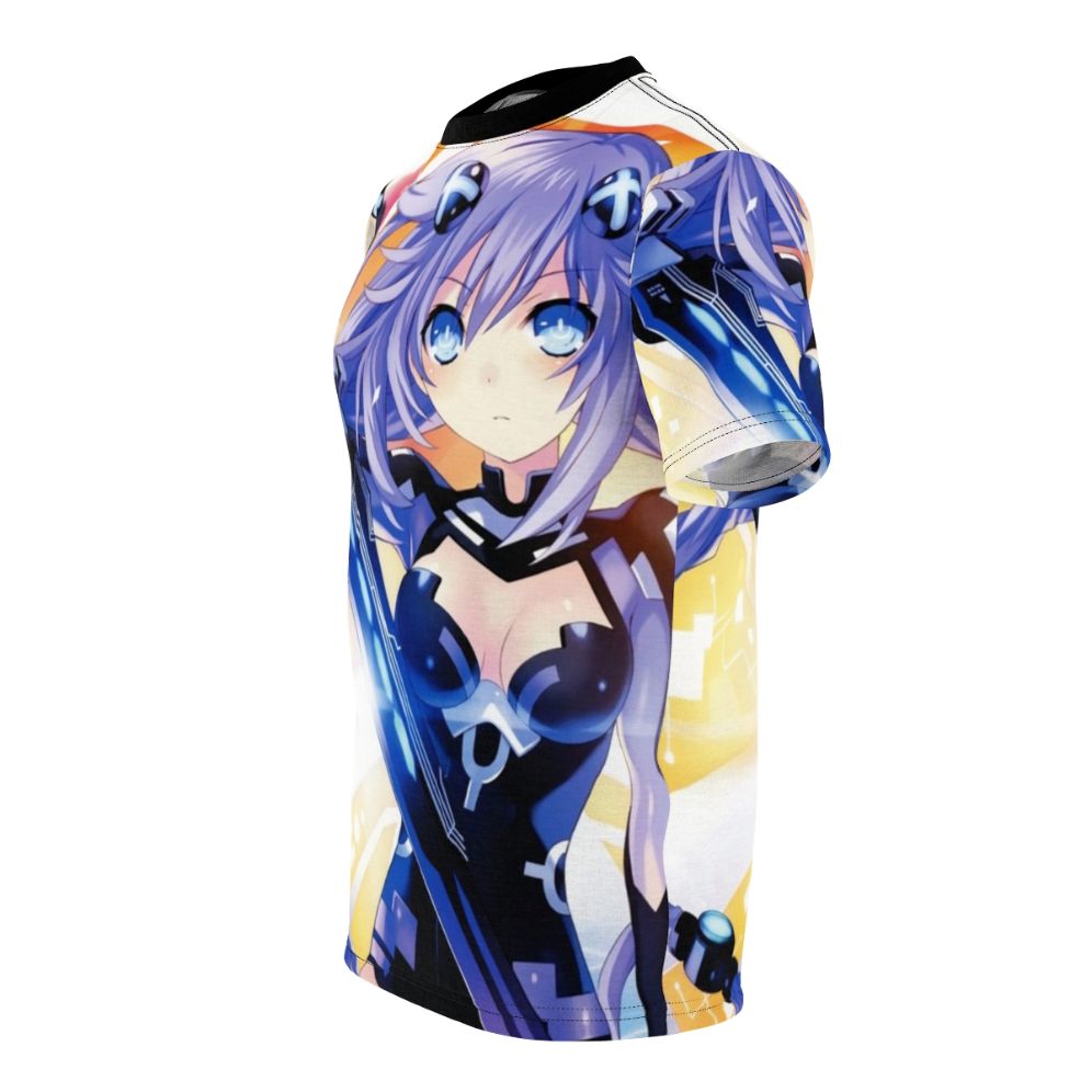 Stylish Neptunia-themed t-shirt with Purple Heart and Neptune graphics - men left