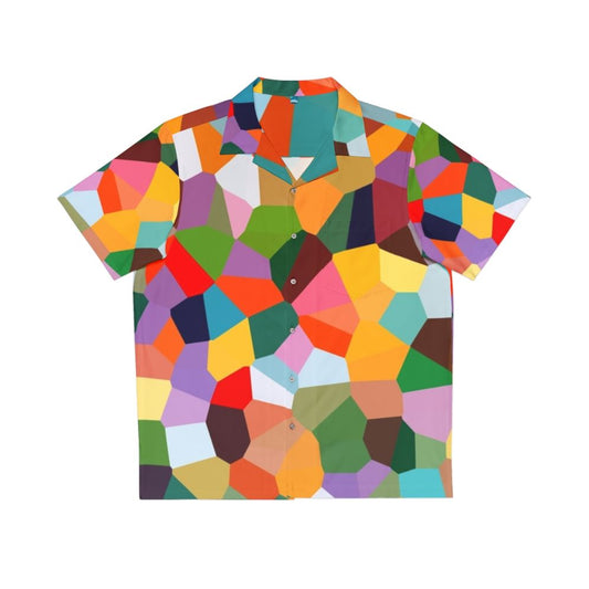 Voronoi Hawaiian Shirt featuring vibrant colors and patterns