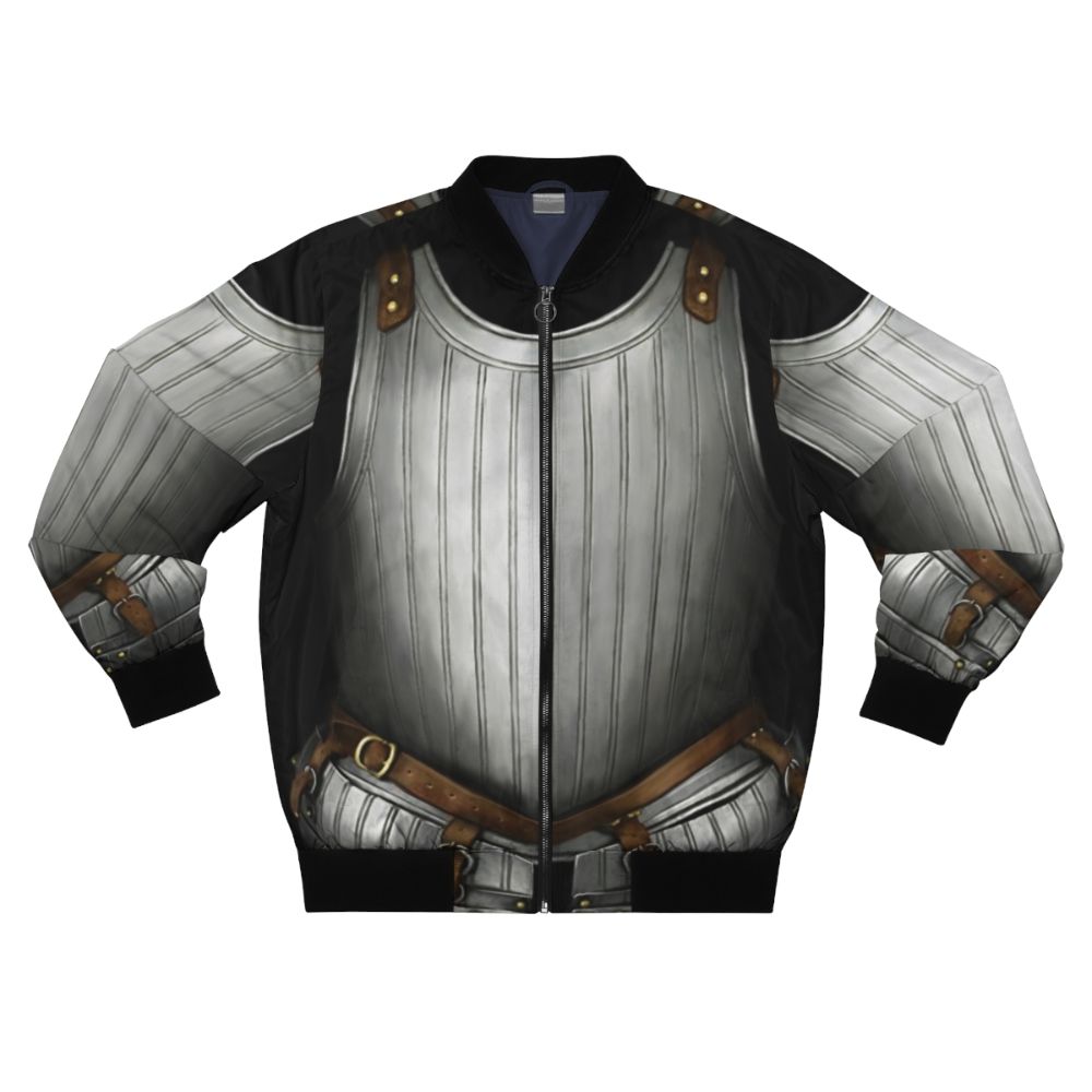 17th century cuirass bomber jacket with medieval knight armor design