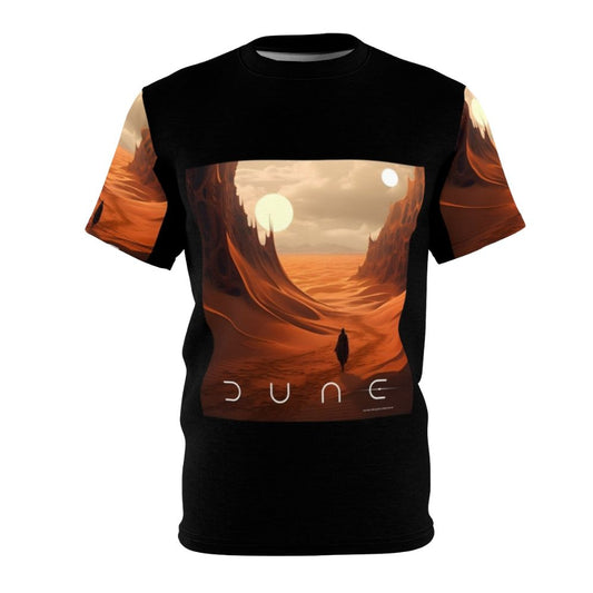 Dune-Inspired Fan Art T-Shirt with Sci-Fi Imagery